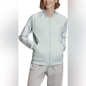 Adidas Superstar Track Jacket in Vapour Green